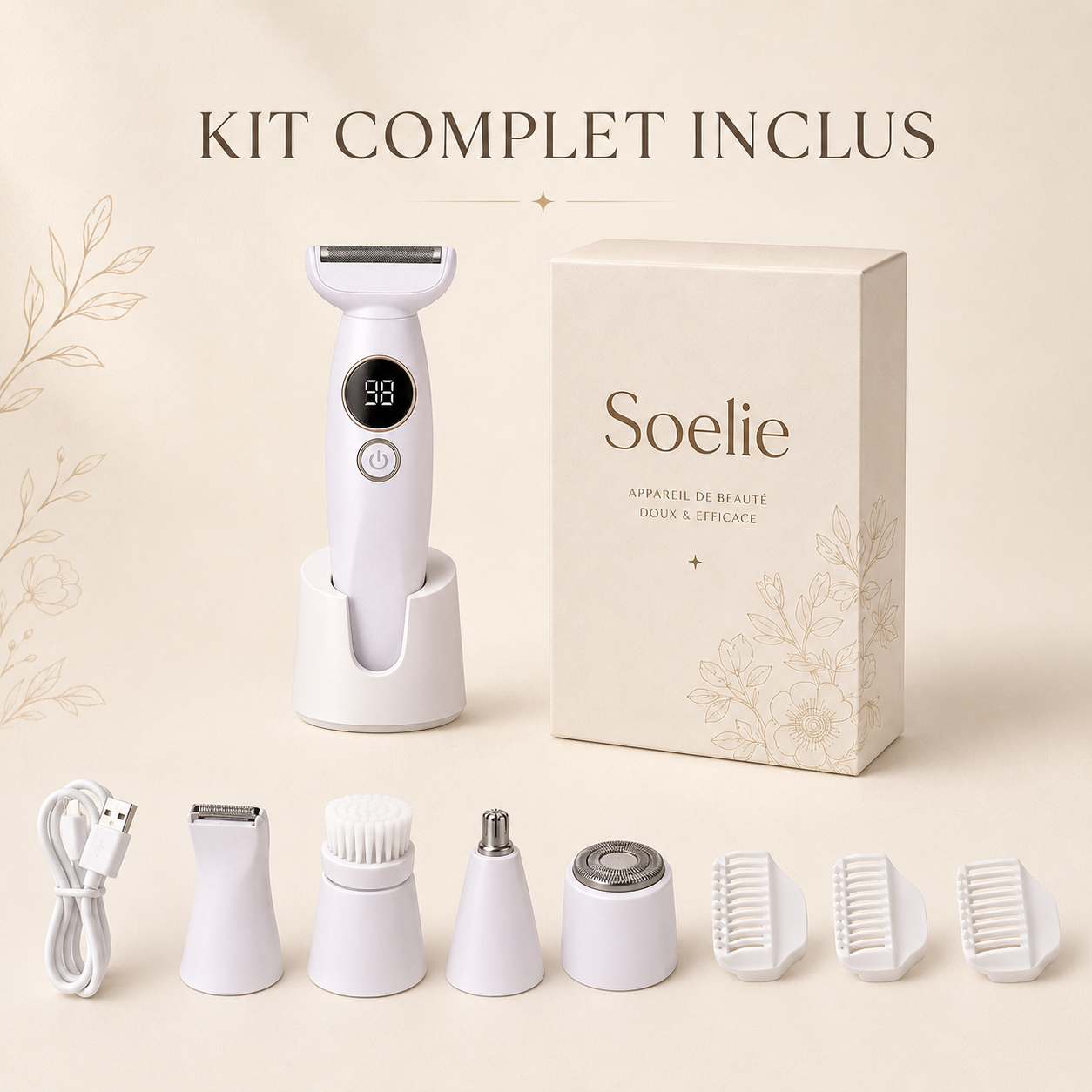 Rasoir électrique 5-en-1 pour femme — Soelie