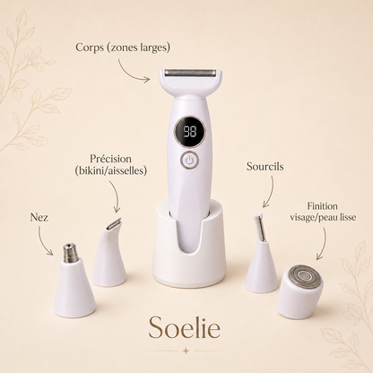 Rasoir électrique 5-en-1 pour femme — Soelie